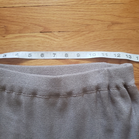 Phillipe Marques sz 12 sweater skirt set USA Made tan embellished sweater - Picture 11 of 12